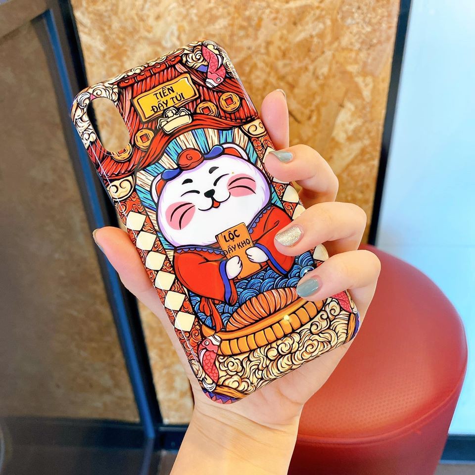 Ốp lưng iphone - Ốp iphone mèo thần tài chibi  full viền ip /6/6plus/6s/6splus/7/7plus/8/8plus/x/xs/11/12/pro/max/plus/