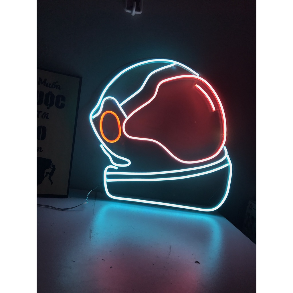 Đèn led Neon trang trí hình Nón Phi Hành Gia| Đèn neon trang trí phòng ngủ, treo tường