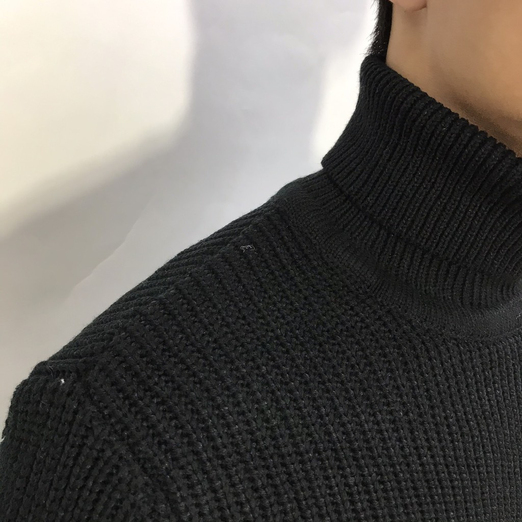 Áo len nam cổ lọ KING Áo len phối tay độc lạ T07