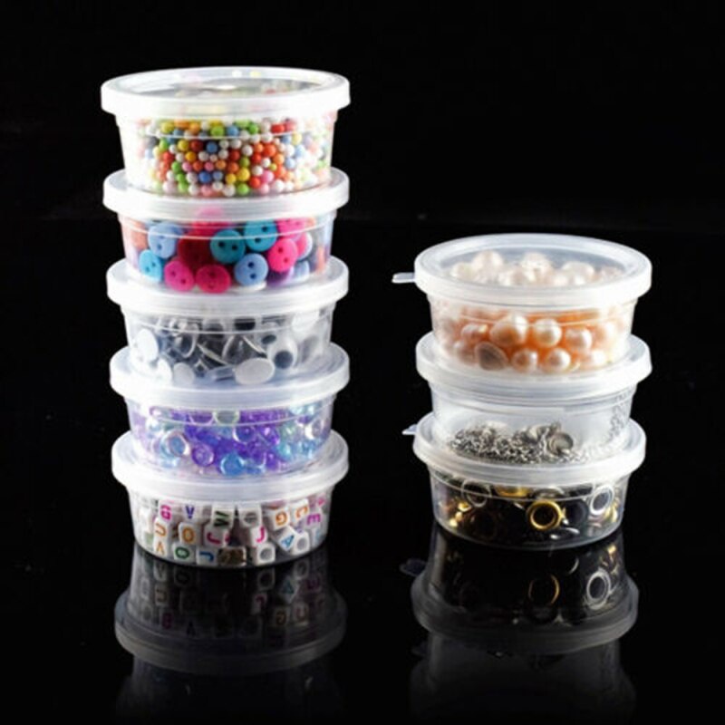 10 Hộp tròn trong suốt đựng đồ tiện lợi đa năng