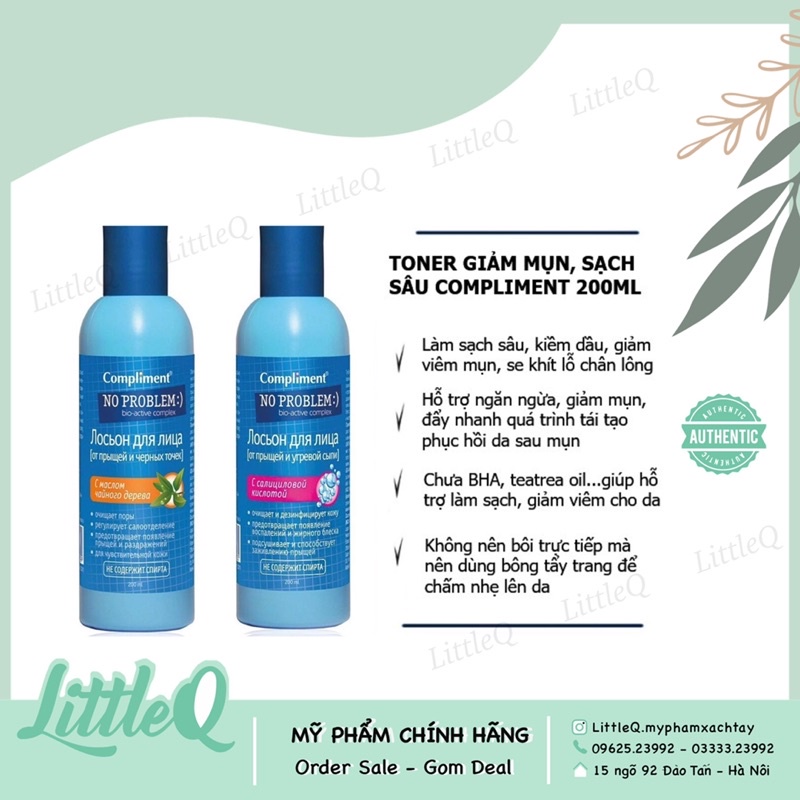 TONER COMPLIMENT CHỨA BHA LÀM SẠCH SÂU