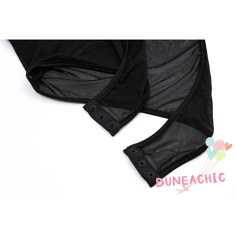 DUNEA Áo liền quần không tay hở lưng thời trang gợi cảm dành cho nữ