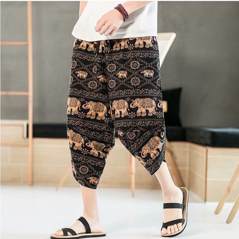 Quần Lửng In Họa Tiết Con Voi Thời Trang Dành Cho Nam | BigBuy360 - bigbuy360.vn