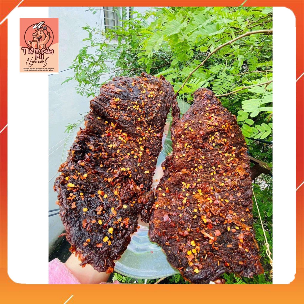 [ 100% Thịt Bò Sạch ]-Thịt bò khô miếng, khô bò mềm cay siêu ngon nhà làm đặc sản Đà Nẵng loại đặc biệt 200gr