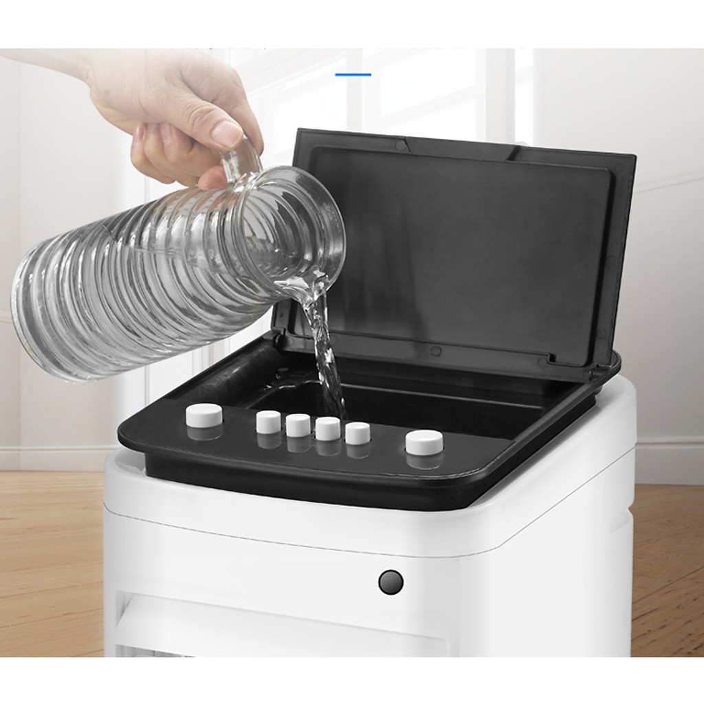 Quạt hơi nước đá không gây tiếng ồn, Quạt làm mát không khí tặng kèm 5 gel đá | BigBuy360 - bigbuy360.vn