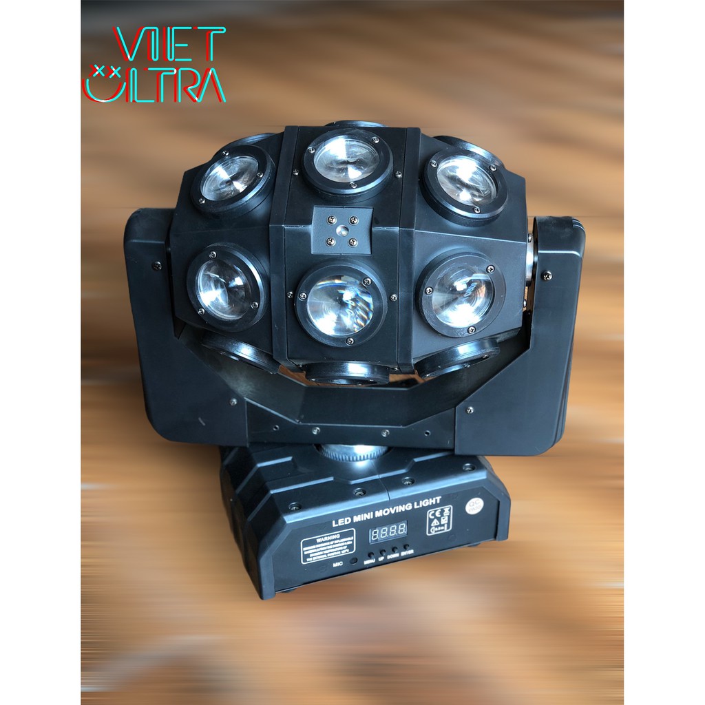 Đèn Moving 18 Mắt Tích Hợp Laser
