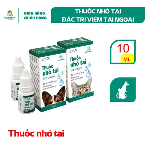 nhỏ tai  cho chó mèo vimedim