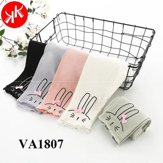 Quần legging lửng mùa hè bé gái chú thỏ nơ hồng
