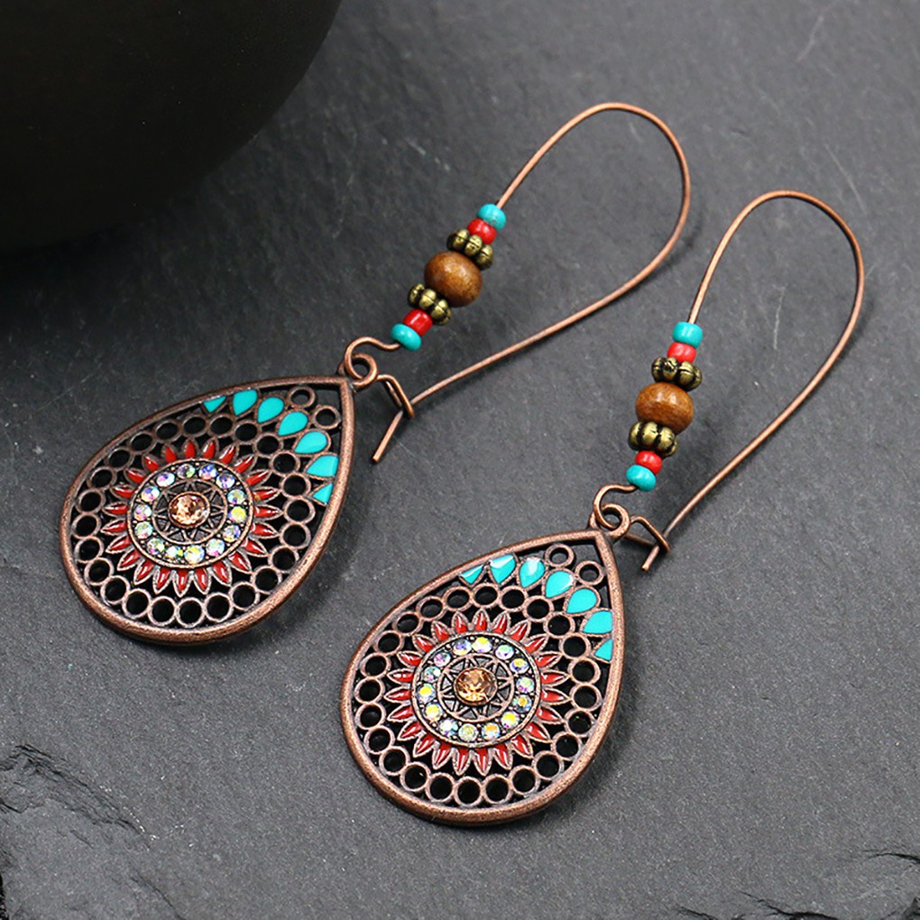 4 Pair/set Ethnic Style Alloy Earring Women Dangling Ear Hook Earring Girls Bohemian Ear Jewelries  【broxah】