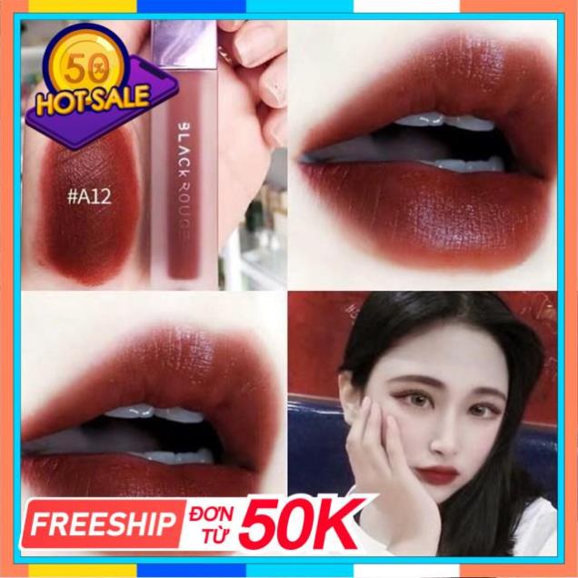 🎁 𝐒𝐚𝐥𝐞 𝟓𝟎%🎁 Son Black Rouge A12 😍𝑪𝒉𝒖𝒂̂̉𝒏 𝑪𝒉𝒊́𝒏𝒉 𝑯𝒂̃𝒏𝒈 😍 Son Màu Đỏ Nâu Trầm Siêu Hót | Thế Giới Skin Care
