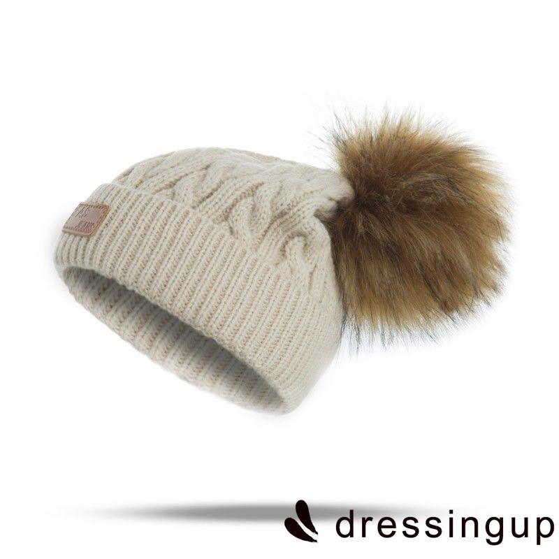 Mũ beanie móc len giữ ấm mùa đông cho bé sơ sinh