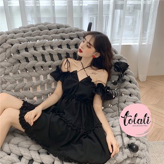 [Order] Váy Đầm đen tiểu thư ulzzang công chúa OV002