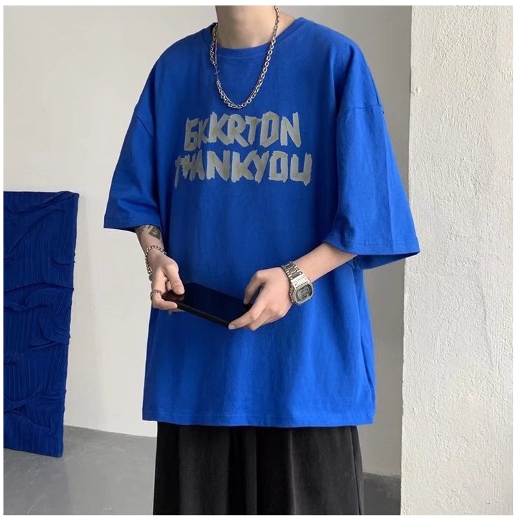 Áo Thun Tay Ngắn Cổ Tròn In Chữ Thời Trang Dành Cho Nam