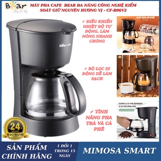 Máy pha cà phê mini bear 0.6l cf-b06v2 , pha trà , coffee , đa năng , tự động , mimosa