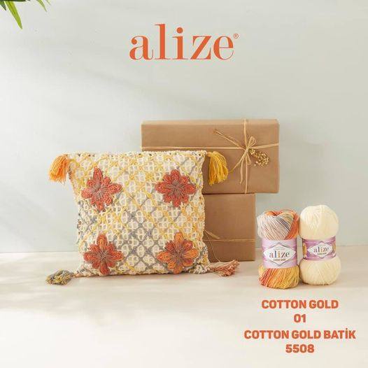 Cuộn len cotton loang Cotton Gold Batik hãng Alize Yarns đan móc thú, nón, áo hè siêu xinh