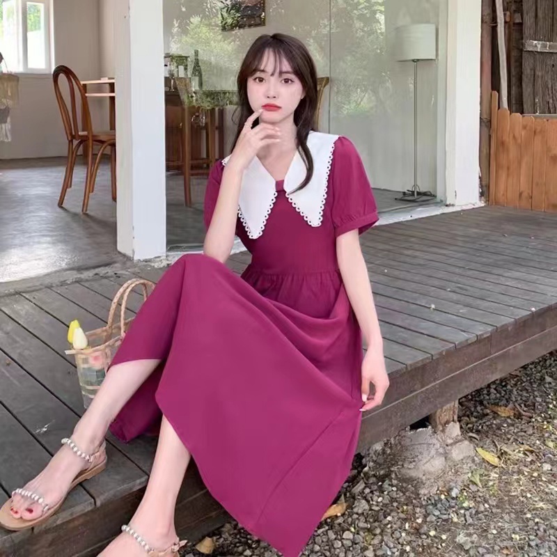 Đầm dài IELGY cổ búp bê ngọt ngào thời trang mùa hè cho nữ