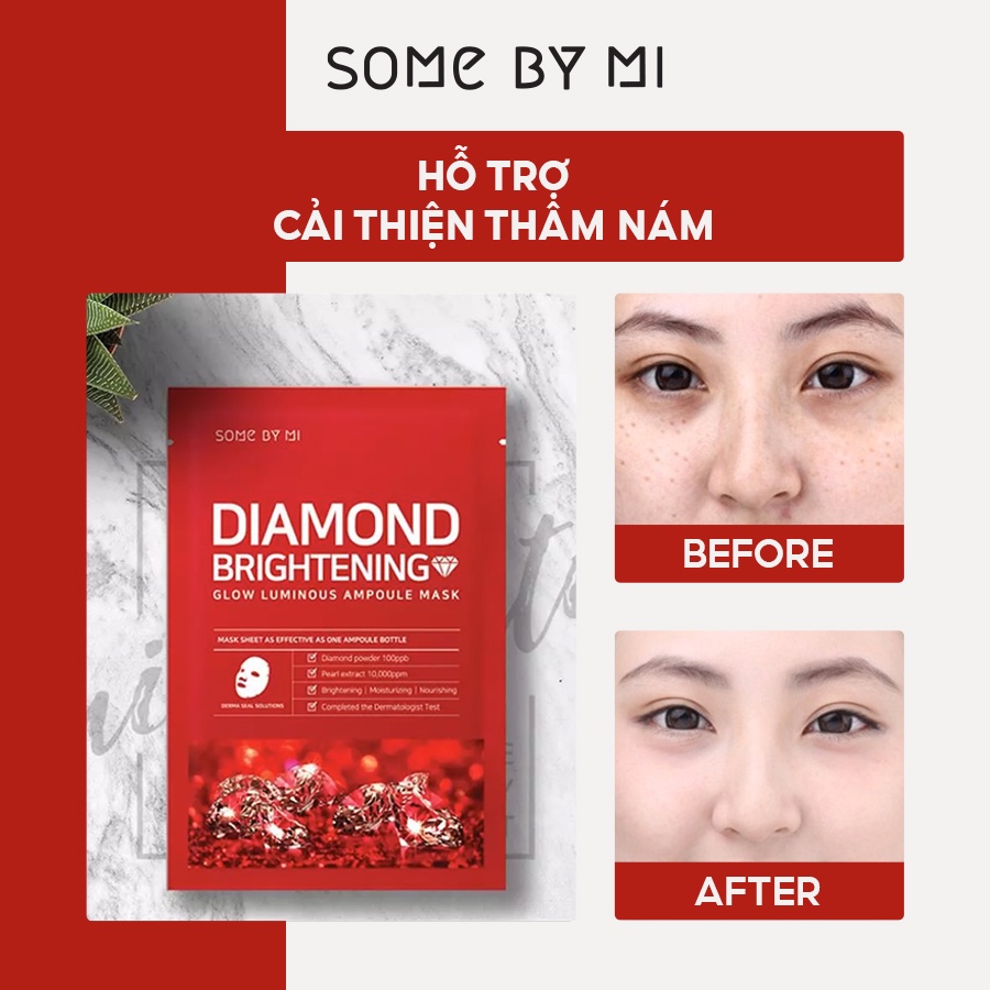 [Mã BMTTC60K giảm đến 60K đơn 50K] [NEW] Mặt Nạ Giấy Giúp Dưỡng Trắng Da Some By Mi Diamond Brightening Mask Sheet 25g