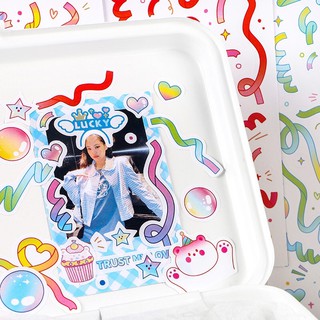 Set 4 tấm sticker ribbon