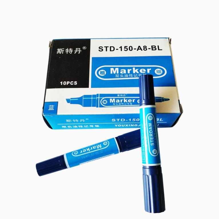 Bút dạ SOLANO Marker 2 đầu size lớn bút lông dầu đánh dấu không trôi mực SP-001362
