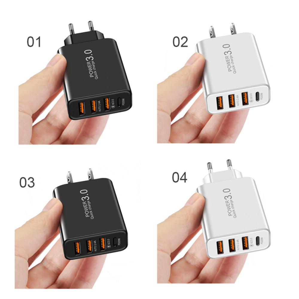 Cốc Sạc Nhanh 3 Cổng USB + PD QC3.0 Type-C 3 Giao Diện USB 5V / 3.5A 9V / 2A 12V / 1.5A K3O7