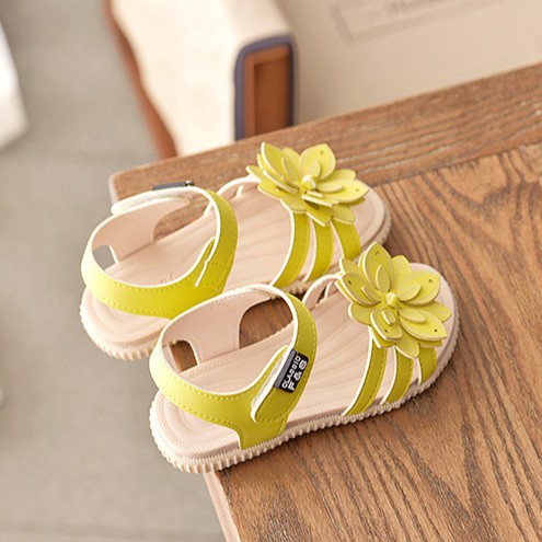 sandal bé gái size 21-36 hoa bông xếp