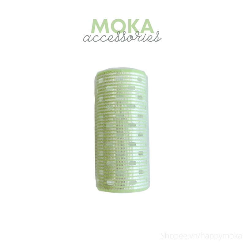1 chiếc lô cuốn tóc lõi nhôm xanh bơ 12x5cm Moka