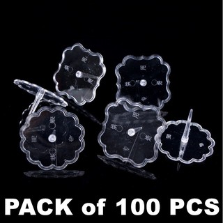 100 Chiếc Bánh Topper Đứng Hình Trang Trí Bánh Trong Suốt Đế Giá Đỡ