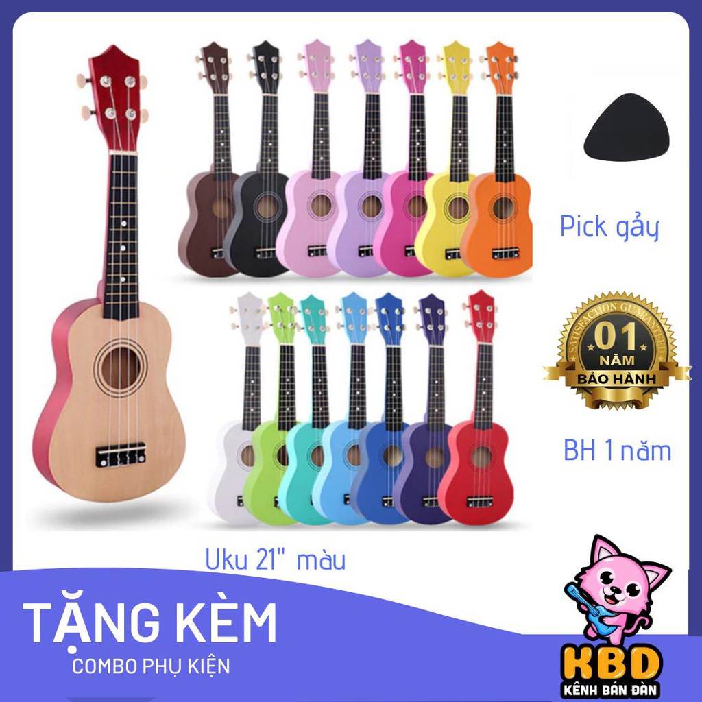 Đàn Ukulele 21 nhiều màu nhiều quà tặng