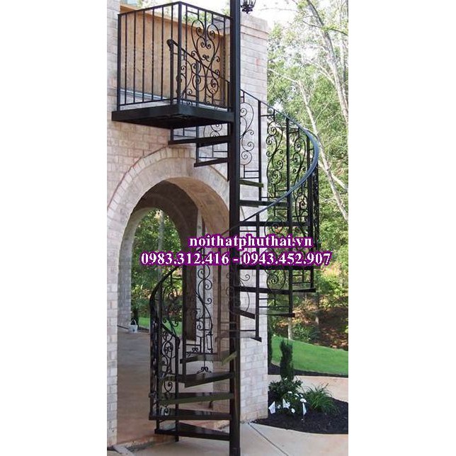 Thi công cầu thang xoáy, cầu thang xoắn ốc cho nhà nhỏ