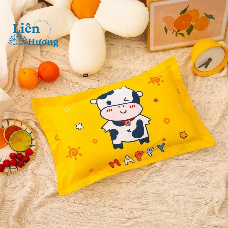 Gối cho bé chất cotton 100% size 30x50 cm, gối cho bé đi học mẫu giáo mầm non