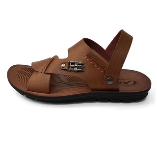 Sandal Nam Da Thật Ensado DE78 (Vàng)