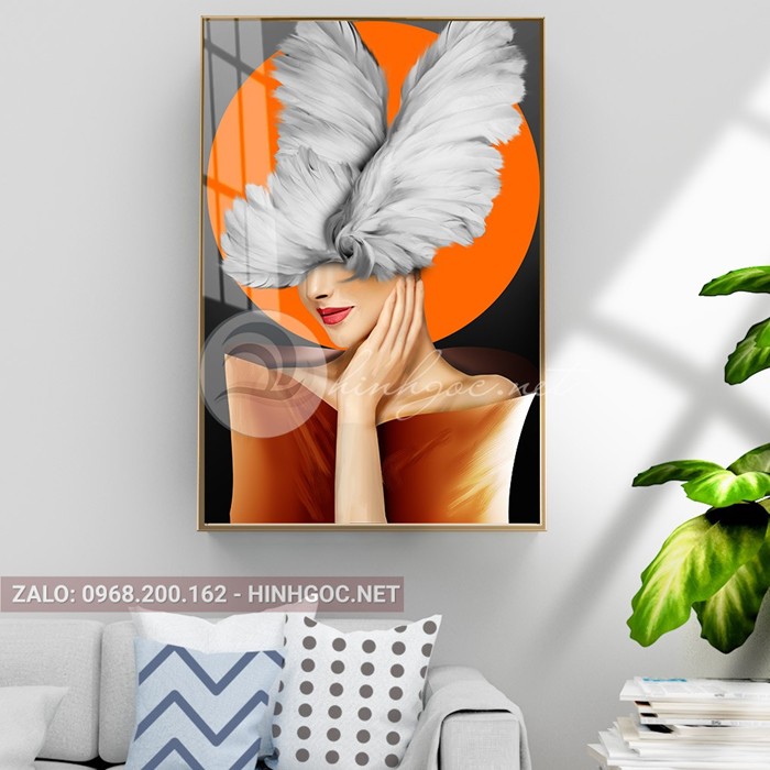 A05 Tranh Treo Tường Phòng Ngủ/ SPa/ Nail/ Mi/ Phun săm thẩm mỹ/ Hình Cô Gái Nghệ Thuật Mica siêu bóng