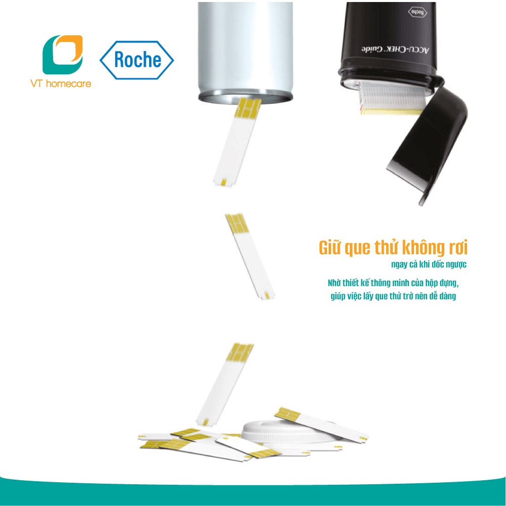 Que thử đường huyết dùng cho máy Accu-Check Guide - Hộp 25 que
