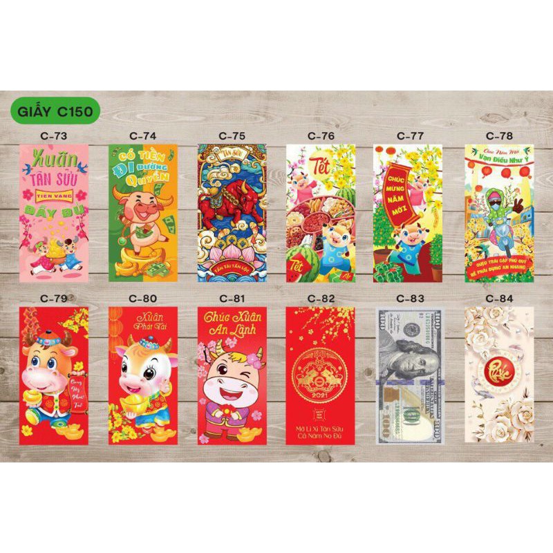 10 bao LÌ XÌ NHIỀU MẪU 2021,,,