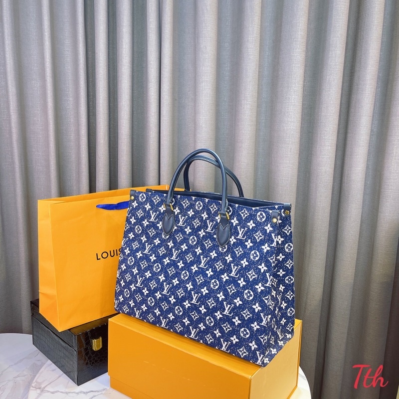 ✅Túi LV ONTHEGO 41cm - Denim - Bản SUP