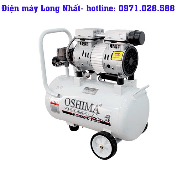 Máy Nén Khí Không Dầu Oshima 24L - Dung Tích 24L, Công Suất 2HP, Áp Lực 8bar