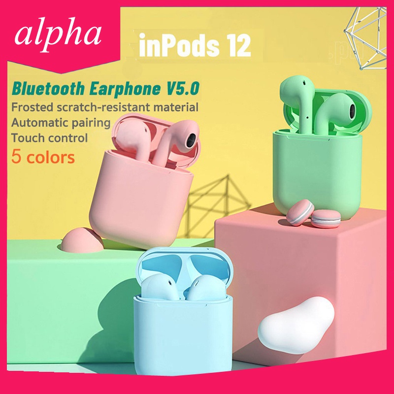 ▼☃Tai nghe Bluetooth Inpos i12 TWS không dây dùng cho Android IOS Samsung iPhone