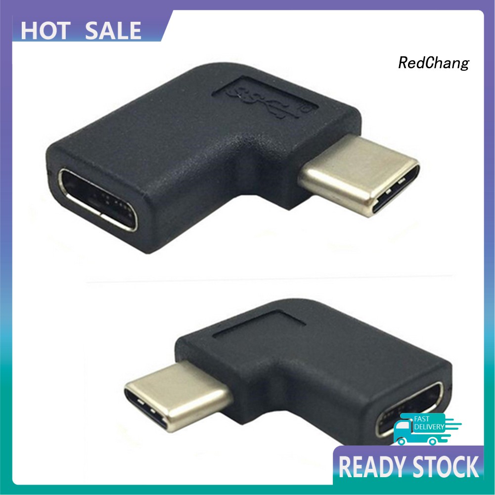 -SPQ- 90 Degrees L-type USB 3.1 Type-C Male to Female Adapter Connector Converter Plug