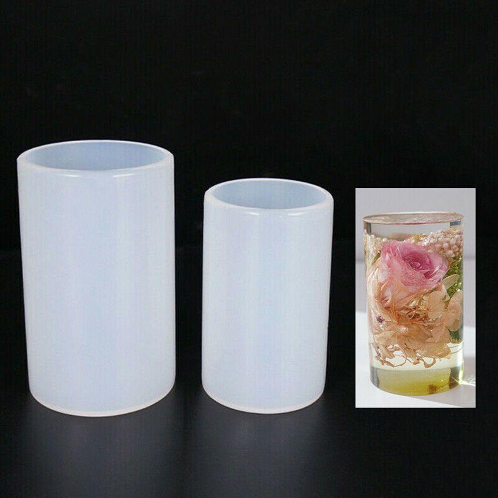 Khuôn Làm Nến Đất Sét Resin Hình Trụ Thủ Công