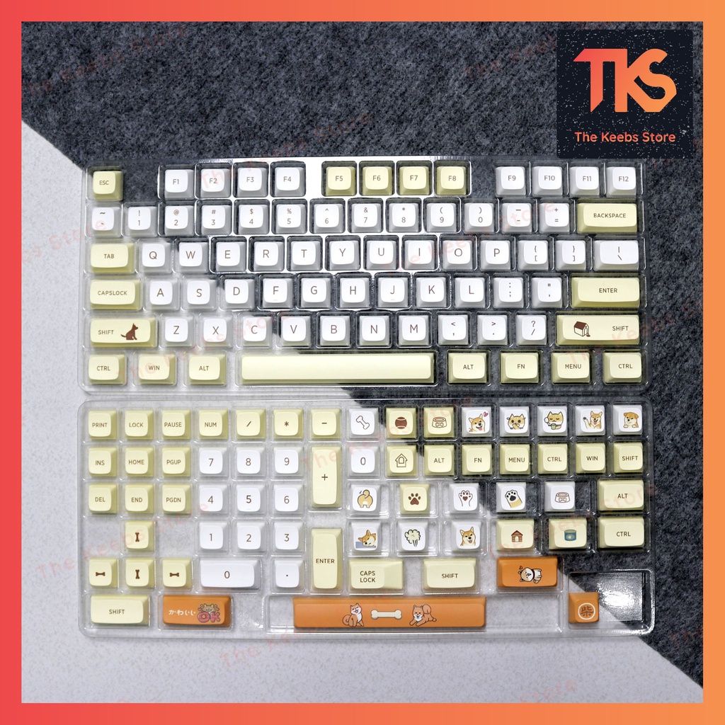 Keycap Shiba Đơn Ngữ | Profile XDA | PBT Dyesub | Nút bàn phím cơ | TKS