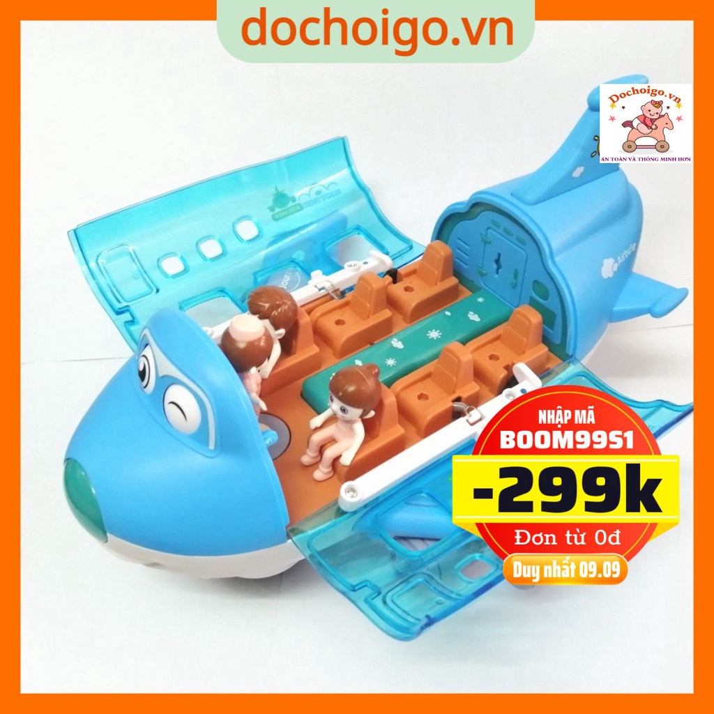 Đồ chơi máy bay airbus tự động xoay 360 độ kèm đèn và nhạc vui nhộn cho trẻ 2 3 4 5 6 tuôi dochoigo.vn