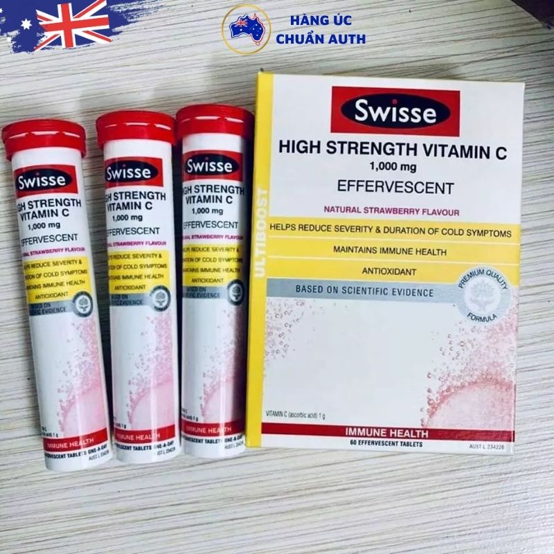 Viên sủi Vitamin C của Úc Swisse Ultiboost High Strength Vitamin C 20 viên
