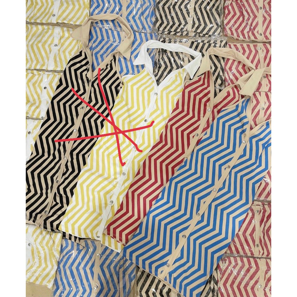 Đầm body yếm cổ bẻ kiểu sọc vằn ôm dáng tôn dáng xinh | BigBuy360 - bigbuy360.vn