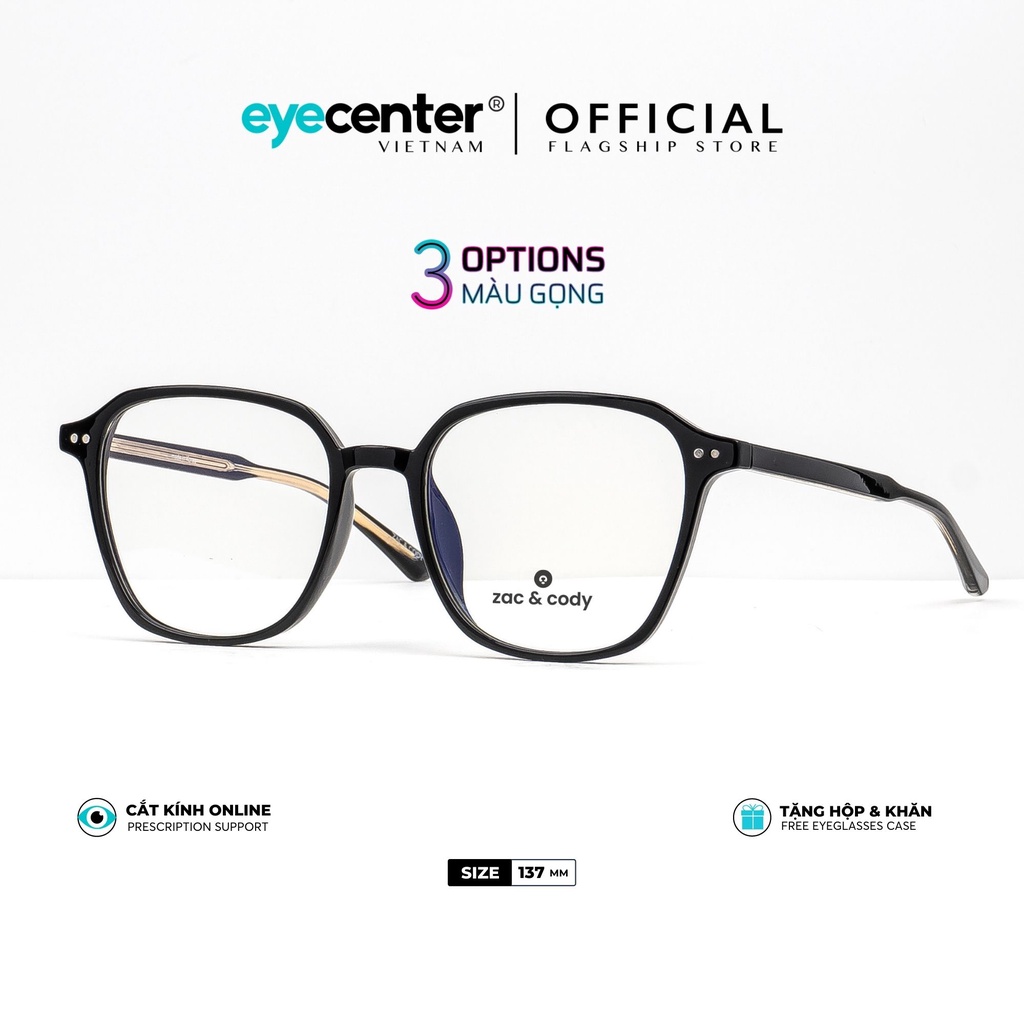 Gọng kính vuông nam nữ chính hãng B26-S by Zac &amp; Cody nhập khẩu Eye Center Vietnam