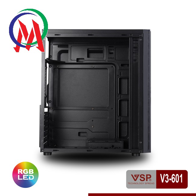 Vỏ Case VSP V3-601 Có Sẵn LED RGB Và nắp hông Trong Suốt