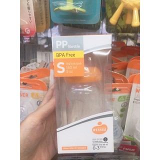 Bình Sữa Wesser cổ hẹp PP 140/250ml