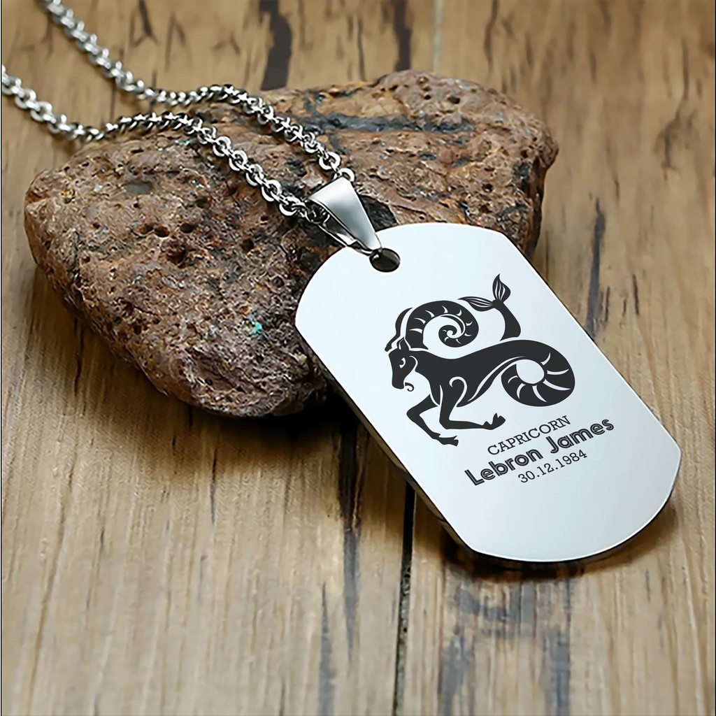 [HÀNG ĐẸP] Dogtag Dây Chuyền Nam - Thẻ Bài Quân Đội - Thẻ Bài Khắc Tên