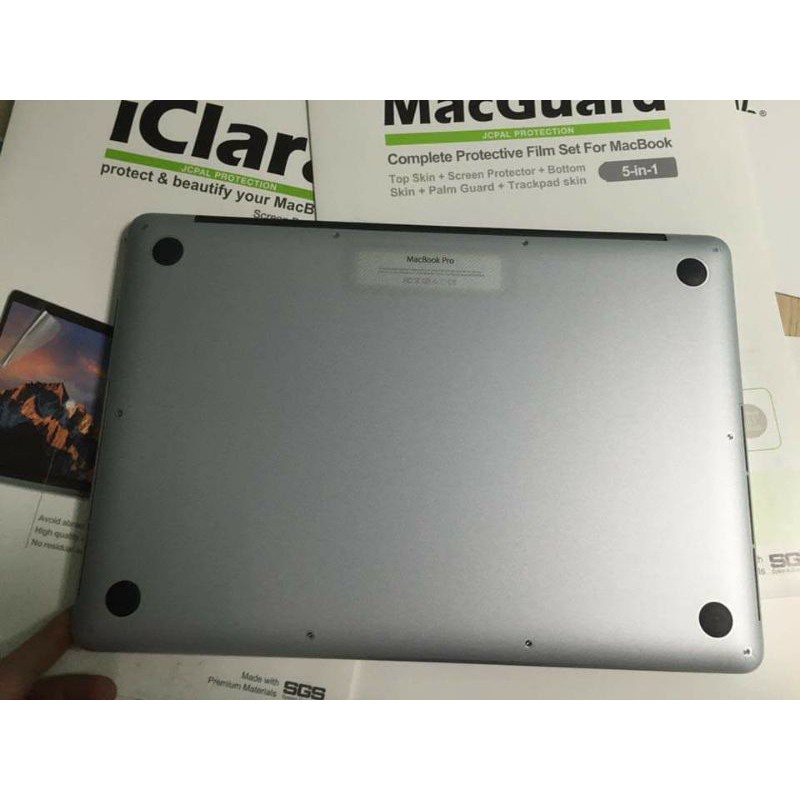 ( CÓ SIZE 14/16IN M1)BỘ DÁN NHÔM MÀU BẠC HÀNG CHÍNH HÃNG JCPAL CHO MACBOOK