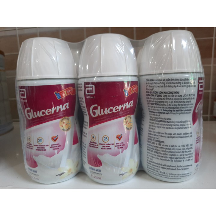 Sữa nước Abbott Glucerna Hương Vani 220ml (Lốc 6 chai)