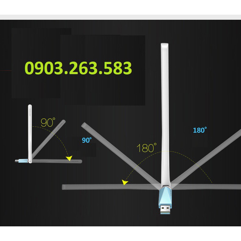 Usb bắt sóng WIFI tốc độ 150Mbps Chính Hãng Mercury cho máy để bàn PC